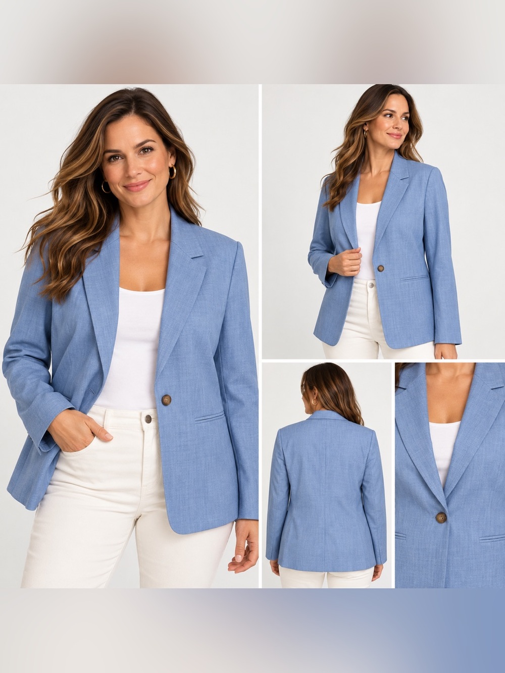 Free Assembly Women’s Blue Single Button Blazer XL 16-18 NWT